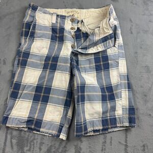 Hollister Mens Shorts Size 30 Button Fly Y2K Plaid Skater Punk Retro Pinkman